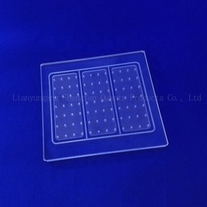 Yüksek ışık geçirgenliği laboratuvar aletleri oluklu kuvars cam levhalar fabrika doğrudan satış - Product Image 3