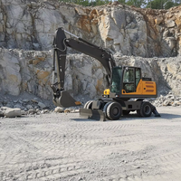 Excavatrice sur roues JIAHE de 15 tonnes, hydraulique haute performance, livraison directe d'usine pour les travaux miniers et de construction