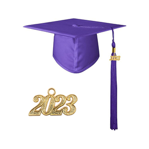 Prix moins cher robe et casquette de graduation violet mat pour 12 couleurs - Product Image 5
