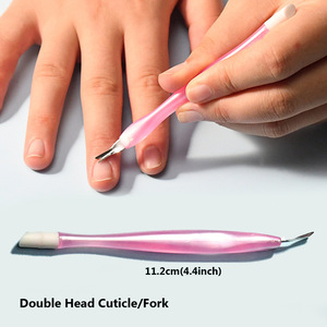 Removedor de Esmalte de Gel UV Directo de Fábrica, Empujador de Cutículas de Doble Uso, Empujador de Cutículas de Acero Inoxidable para Manicura - Product Image 1