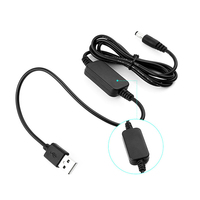 Convertisseur de tension élévateur USB 5V à 9V 12V personnalisé, câble de suralimentation USB2.0 mâle à 5521 5525 35135 mâle avec interrupteur