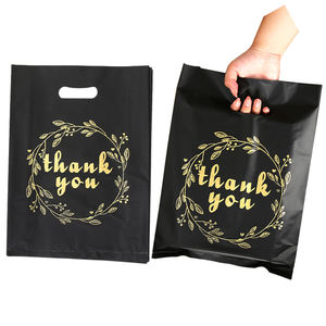 Diseño de bolsas de embalaje de compras resistentes Proveedor Impresión personalizada Gracias Calcetines Bolsa de plástico Embalaje con su logotipo - Product Image 5