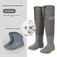 ALPINE GLOBE XY-004 Pantalon de pêche unisexe pour adulte, imperméable, motif uni, résistant à l'usure, en Taslan respirant, mi-corps