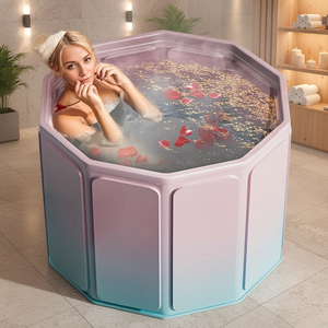 Vanace - Bañera de Hidromasaje Inflable de PVC Personalizada, Portátil, para Exteriores, para Recuperación Deportiva, Terapia, Spa, Sauna, Baño de Hielo, 250 L - Product Image 1