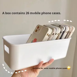 Portable Rectangular Desktop <b>Storage</b> Box Plastic Organizer for Household Dormitory Miscellaneous Items Phone Case Cosmetics-for - Product Image 4