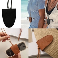 Voyage Magnétique Chapeau Clip Fermoir Lunettes De Soleil Titulaire Organisateur Clip Lunettes De Protection Boîte Cas En Cuir PU Lunettes Sac Pochette
