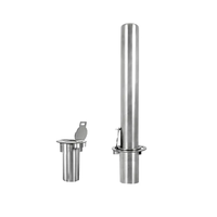 Poteau verrouillable pour l'extérieur Bollards amovibles en acier inoxydable métallique Bollard flexible pour le trafic
