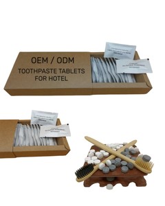Meilleures ventes de fournitures hôtelières pour la maison, dentifrice en comprimés emballé individuellement avec logo personnalisé et étiquette privée - Product Image 1