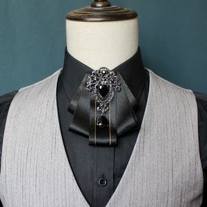 Papillon Jacquard in pelle personalizzata da <span class=keywords><strong>uomo</strong></span> con farfallino in seta <span class=keywords><strong>di</strong></span> strass - Product Image 2