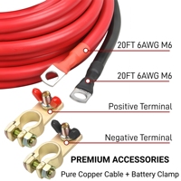 Kit d'isolation de batterie double, relais sensible à la tension VSR 12V 140A avec câble d'alimentation 6 AWG, gestionnaire intelligent de charge partagée pour batterie
