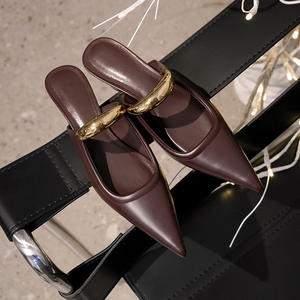 厂家批发2025尖头穆勒鞋女式高跟鞋女式穿舞会鞋日用通勤高跟鞋 - Product Image 4