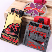 Médaille Fabricant Personnalisé Pas Cher Conception Logo En Alliage De Zinc 3D Or Prix Trophées Marathon Course Personnalisé Métal Sport Médaille