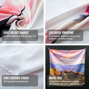 Tùy chỉnh logo in psychedelic Anime tường dệt bên trang trí treo tấm thảm Chăn dệt tùy chỉnh tấm thảm - Product Image 5