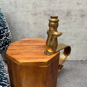 2026 Hot Selling Living Room Decor Snow <b>Man</b> <b>Stocking</b> Holder Brass - Product Image 4