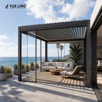 Pergola à toit à lamelles en aluminium sur mesure Progola pour les constructeurs et les entrepreneurs, patio extérieur, protection solaire imperméable