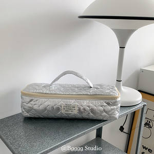 Bolsa de Gran Capacidad con Cierre, 35*11*9CM, de Nailon, para Guardar el Secador de Pelo, con Logotipo Impreso, Bolsa de Cosméticos para Mujer, para Viaje - Product Image 5