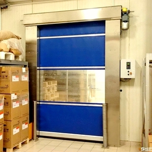 <span class=keywords><strong>Porte</strong></span> de volet roulant en PVC commerciale automatique de haute qualité Design moderne rideaux à rouleau rapide rapide pour des ateliers sécurisés stables - Product Image 4