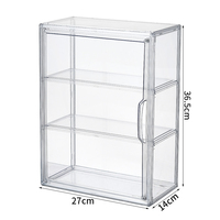 Vitrine moderne transparente en PET rectangulaire, fabriquée par injection, pour figurines, blind box, casier et présentoir Bubble Mart pour modèles et poupées