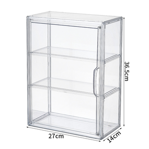 Şeffaf Dikdörtgen PET Enjeksiyon Tekniği Modern Vitrin Figür Kör Kutu Dolabı Bubble <span class=keywords><strong>Mart</strong></span> Rafı Model Bebekler İçin - Product Image 3