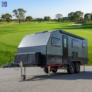 CAMPTRL Remolque de Viaje de Fibra de Vidrio Impermeable con Apariencia de Lujo, Listo para Acampar, <span class=keywords><strong>Caravana</strong></span> Todoterreno, Remolque RV para 2 Personas - Product Image 1