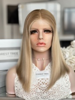 Perruque juive SHY Lace Front blonde en cheveux humains vierges, ondulations naturelles, confortable pour un usage quotidien, OEM ODM