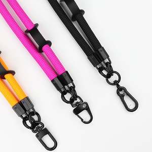 Sac bandoulière personnalisé en polyester long avec cordon rond pour téléphone portable et lanière de cou avec boucle métallique pour smartphone - Product Image 6