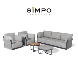 เฟอร์นิเจอร์กลางแจ้งระดับพรีเมียม SIMPOLIFESTYLE รุ่น <span class=keywords><strong>RAVENNA</strong></span> เก้าอี้พักผ่อนสำหรับสวน ระเบียง โรงแรม รีสอร์ท ทำจากอะลูมิเนียม ไม้สัก และผ้า สำหรับห้องนั่งเล่นและห้องรับประทานอาหาร - Product Image 2