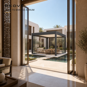 Commercial Hospitality Pergola with Durable Glass Facade Integration for Urban Hotel Renovations - Product Image 1