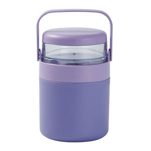 Lekfre SS304 cangkir Yogurt baja tahan karat dengan tutup pegangan dengan sendok plastik cangkir sereal ambil dan jalankan dengan Topping - Product Image 5