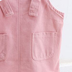 Overoles Rosados de Manga Corta con Bolsillos, Estilo Coreano para Niños, en Oferta, con Diseño Desgastado y Estilizado, Trajes Deportivos - Product Image 6