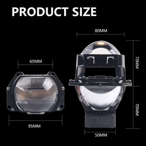 Sanvi Car 58w 5500k Universal Installation square matrix Auto 3 Inch Led Projector Lens Headlight - Product Image 4