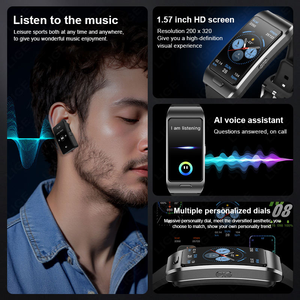 Nouvelle <span class=keywords><strong>montre</strong></span> intelligente Z15 MAX 2026 avec écouteurs, réponse aux appels BT, moniteur de fréquence cardiaque pour l'exercice, <span class=keywords><strong>bracelet</strong></span> intelligent pour hommes et femmes avec écouteurs TWS - Product Image 5