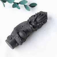 Tour de cristal de Shungite noire naturelle sculptée à la main en forme de dragon, obélisque de guérison pour la décoration intérieure et le Feng Shui, vente en gros