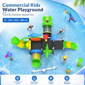 Équipement de terrain de jeu aquatique pour enfants, directement de l'usine, <span class=keywords><strong>parc</strong></span> aquatique extérieur, toboggan à jets d'eau pour usage commercial - Product Image 2