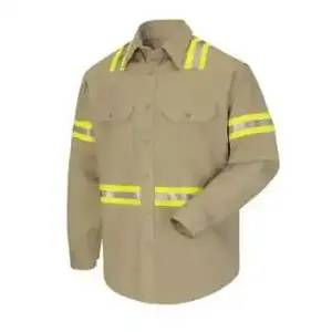 Hi vis blue wear rough fr fireproof oem workwear shirt