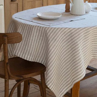 Nappes rectangulaires de style européen en lin 100% tissé, écologiques, très résistantes, 60x102" et 60x126", pour banquets