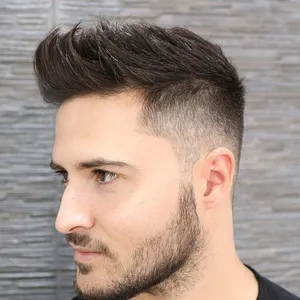 Kbeth kısa peruk erkekler için 2021 moda kahverengi Ombre renk tam dantel tutkalsız kap doğal saç çizgisi insan saçı erkek peruk Italia