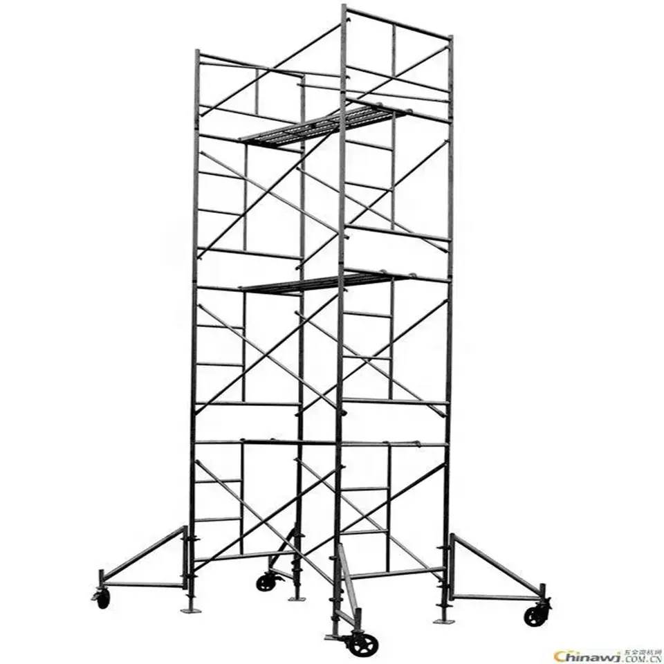 Costruzione Zeemo torre di accesso Mobile ponteggio regolabile ponteggio torre con tipi di scala e ruote regolabili in altezza