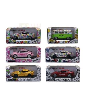 2025-08-RMZ 1:36 Keith Haring x <span class=keywords><strong>Maserati</strong></span> GT MC simulaciones coche juguete acústico-óptico Pullback para niños cumpleaños Metal - Product Image 1