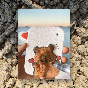 Zhennmo <span class=keywords><strong>Magic</strong></span> <span class=keywords><strong>Puffy</strong></span> Peinture Mousse Texture Kit 3D Dessin Toile Éponge Brosse À Eau EVA Blanc Peinture Papier Squeeze Jouet 14 + Ans - Product Image 3