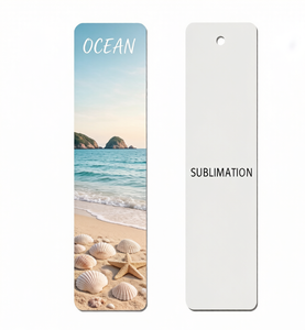 <span class=keywords><strong>Marque</strong></span>-<span class=keywords><strong>page</strong></span> métallique vierge personnalisable pour sublimation, en aluminium, transfert thermique, imprimable DIY, avec pompon, pour artisanat, cadeau, vente en gros - Product Image 1