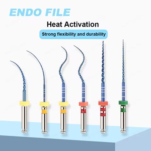 Vente en gros de limes endodontiques coniques bleues activées par la chaleur rotatives 04 06 limes endodontiques dentaires pour équipements et accessoires de thérapie orale - Product Image 1