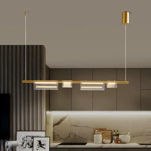 โคมไฟระย้าทองแดงสไตล์ดีไซเนอร์สำหรับร้านอาหาร โคมไฟห้อยแก้วทรงยาว ดีไซน์สร้างสรรค์ไม่ซ้ำใคร สำหรับโต๊ะอาหารเชิงพาณิชย์ บาร์ - Product Image 6