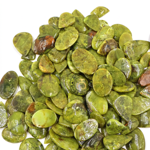 Nouveau lot en gros de cabochons en opale verte en forme de cœur, disponible à prix très avantageux, pour la fabrication de bijoux, opale verte en vrac. - Product Image 3