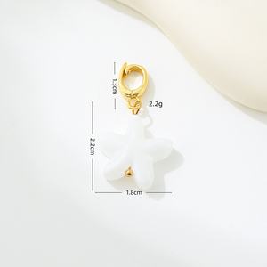 カラフルなヒトデユニバーサルバックルビンテージガラスチャームペンダントDIYアクセサリー - Product Image 5