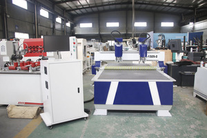 סין 2-תחנת נתב cnc עם רולים בלחץ וציר נשלטים באופן עצמאי עבור עץ חיתוך עץ חריטה - Product Image 3