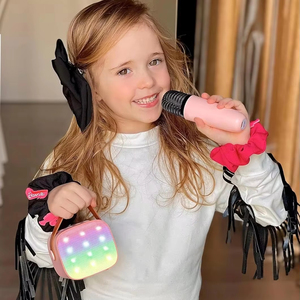 เครื่องเล่นคาราโอเกะพรีเมียม ปี 2026 ไฟ RGB ไมโครโฟนไร้สาย 2 ตัว ระบบกันน้ำ รองรับการ์ด TF พร้อมสำหรับงานปาร์ตี้ ลำโพงแบบชาร์จไฟได้ - Product Image 1