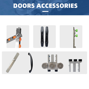 Puertas de patio corredizas de aleación de aluminio modernas personalizables <span class=keywords><strong>Tipo</strong></span> de acordeón de impacto de huracán de vidrio templado para Treamal Break - Product Image 3