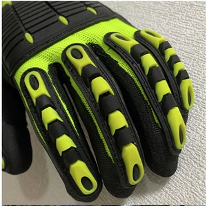 Anti EN388 4X43DP TPR arena nitrilo recubierto resistente a cortes seguridad trabajo mecánico guantes de alto impacto - Product Image 3