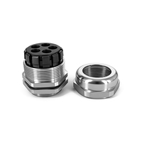 Presse-étoupe multi-trous en caoutchouc scellé pour câbles, filetage métrique PG NPT G, entrée double câble, 3 ou 4 trous